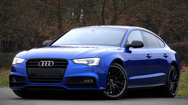 modrá Audi